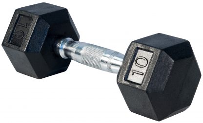 Dumbbell-Hex Rubber 10lb