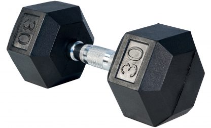 Dumbbell-Hex Rubber 30lb