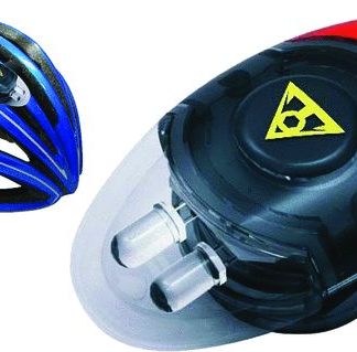 Headlight-Topeak Helmet Red/White