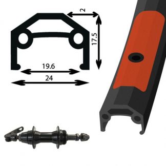 Wheel-Rear 26 FW QR Alloy Double Wall Black